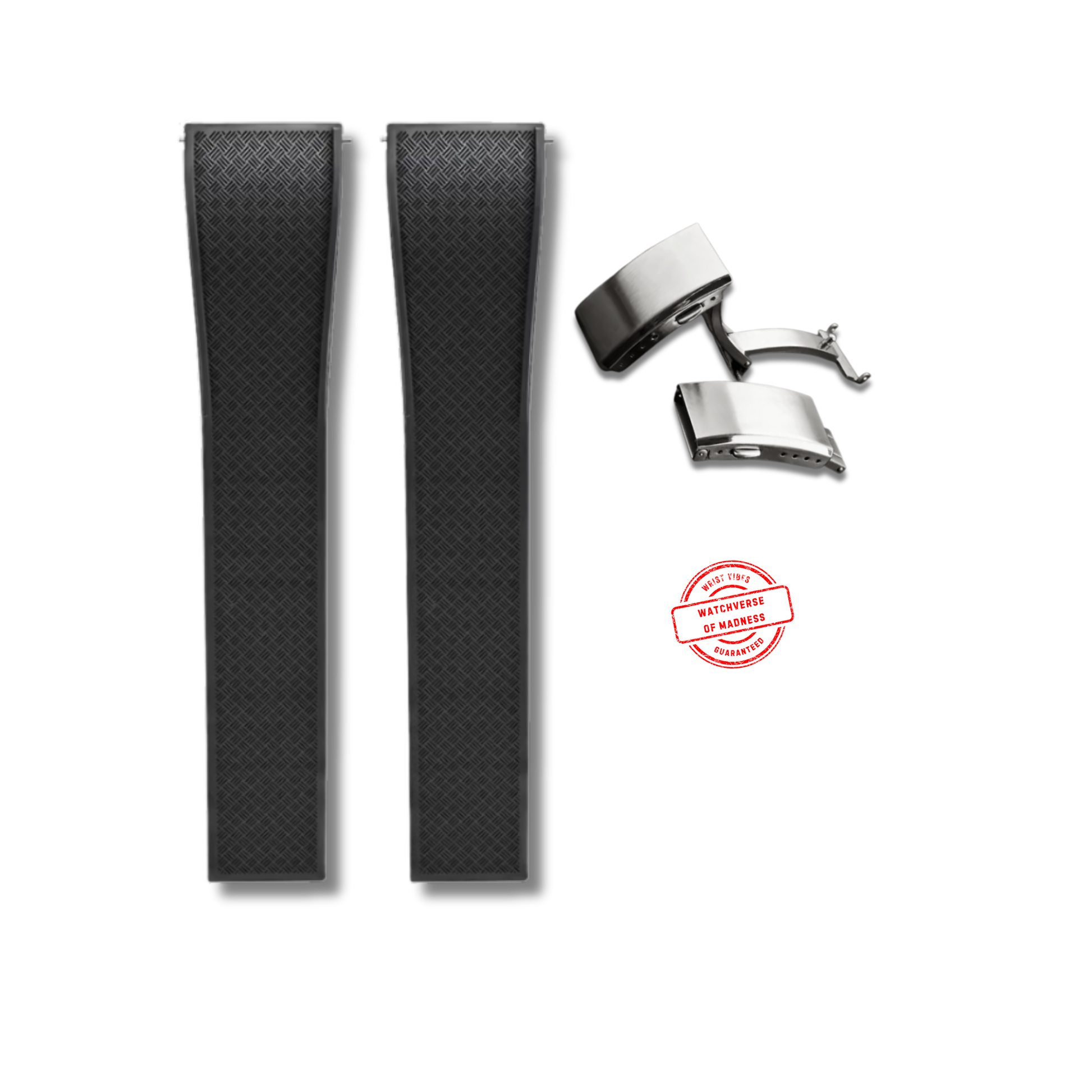CTS(Cut-to-Size) FKM Textured - Deployant Clasp