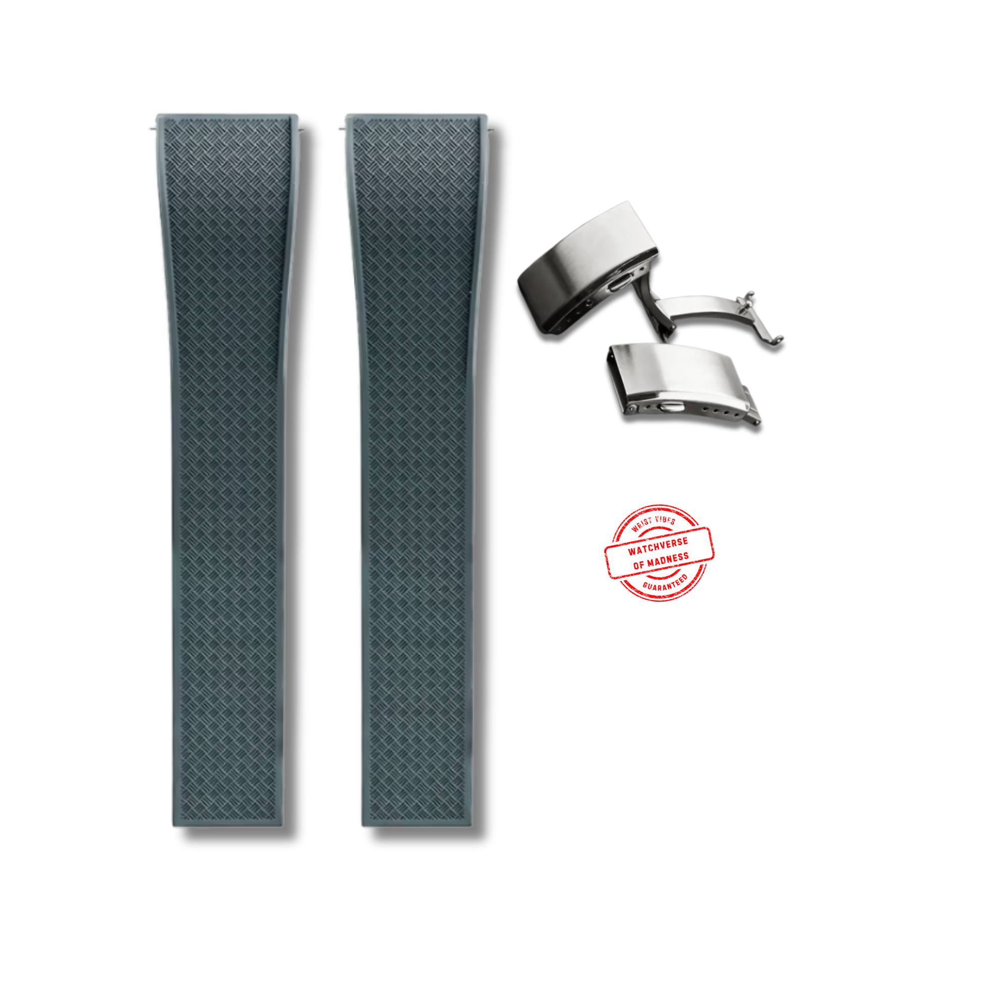 CTS(Cut-to-Size) FKM Textured - Deployant Clasp